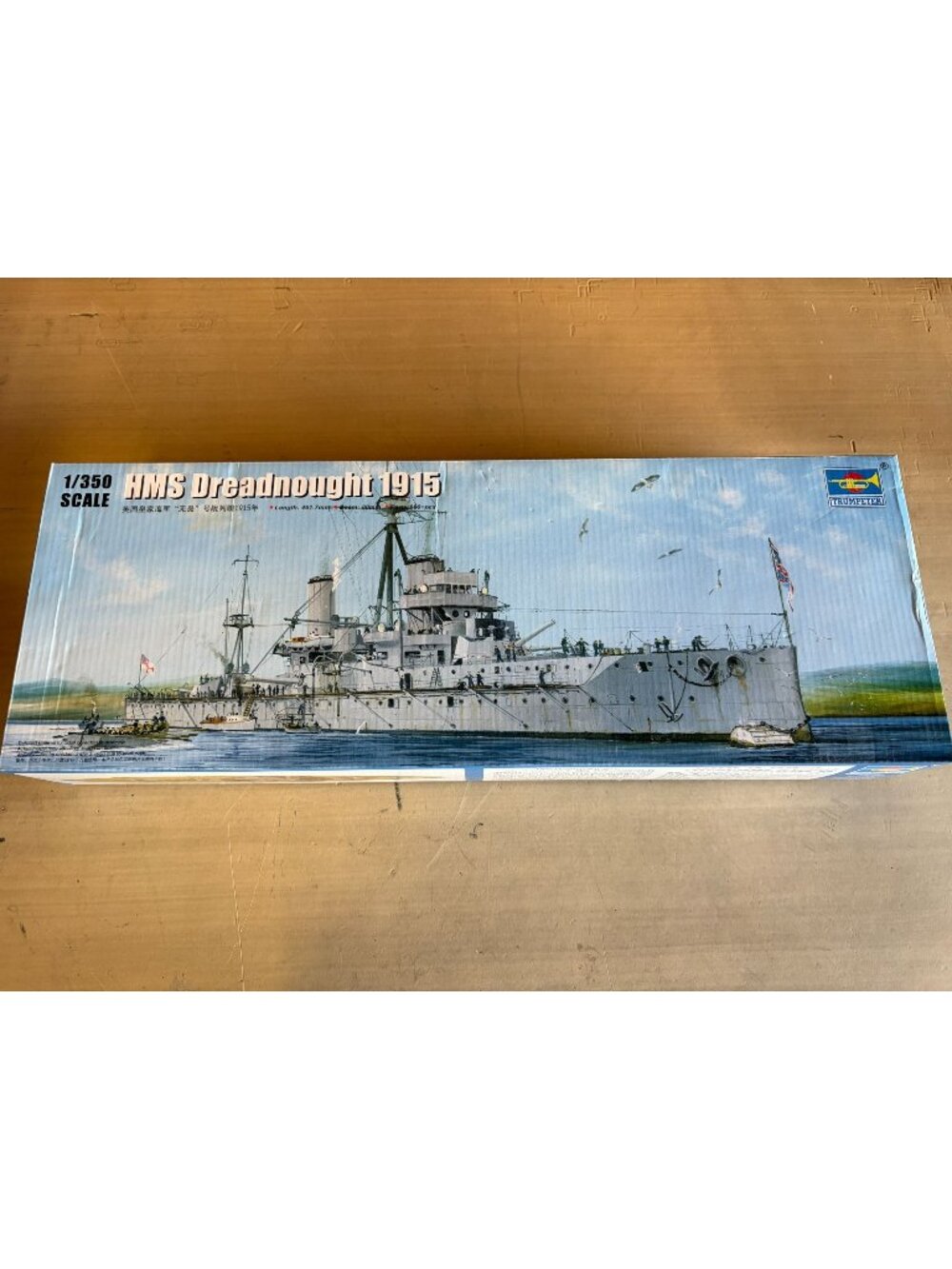 Trumpeter 1:350 HMS Dreadnought 1915 WWI Battleship Model Kit NIOB